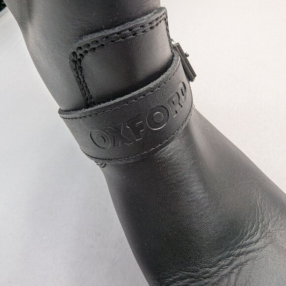 Men’s Oxford Cruiser Black Leather Motorcycle Boots Sz 43 US 9 - Picture 11 of 14